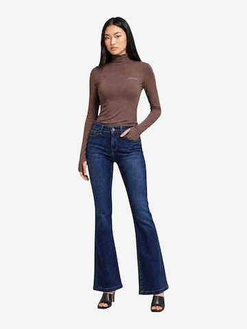 Top 'GRETA HIGH NECK LS K V6BP11 K6907' di GUESS in marrone