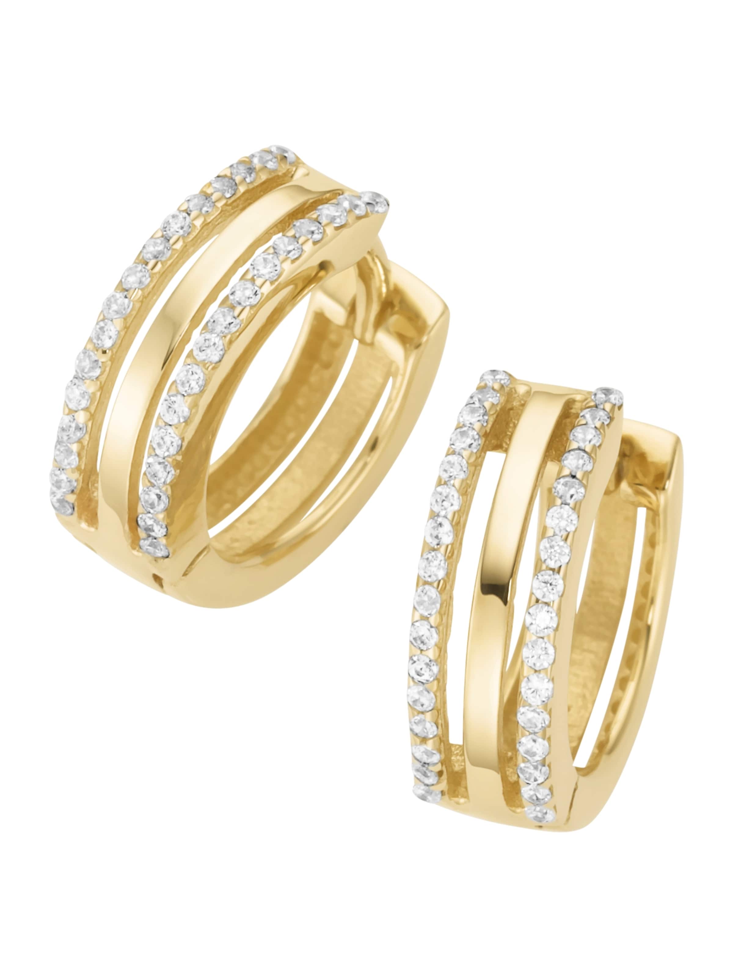 Boucles d'oreilles Luigi Merano en or : devant