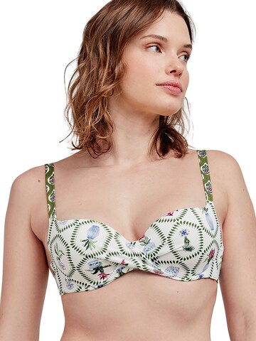 Balconcino Top per bikini di Gisela in verde: frontale