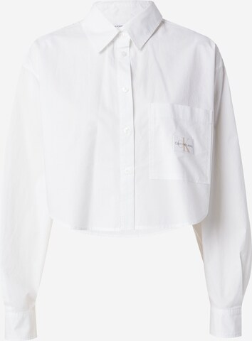 Calvin Klein Jeans Bluzka w kolorze biały: przód
