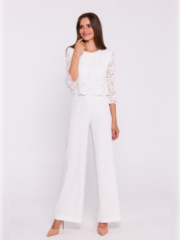 Stylove - Jumpsuit 'S381' en blanco: frente