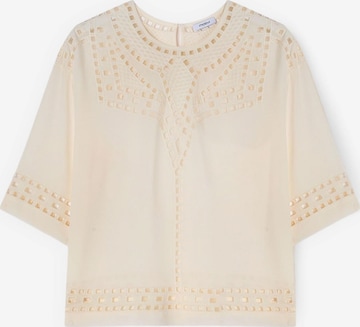 Chemisier MOTIVI en beige : devant