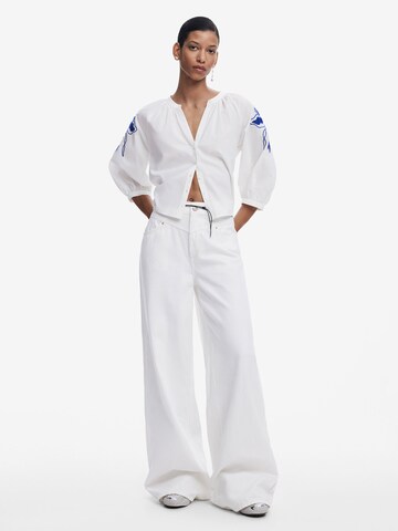 Wide leg Jeans di Desigual in bianco