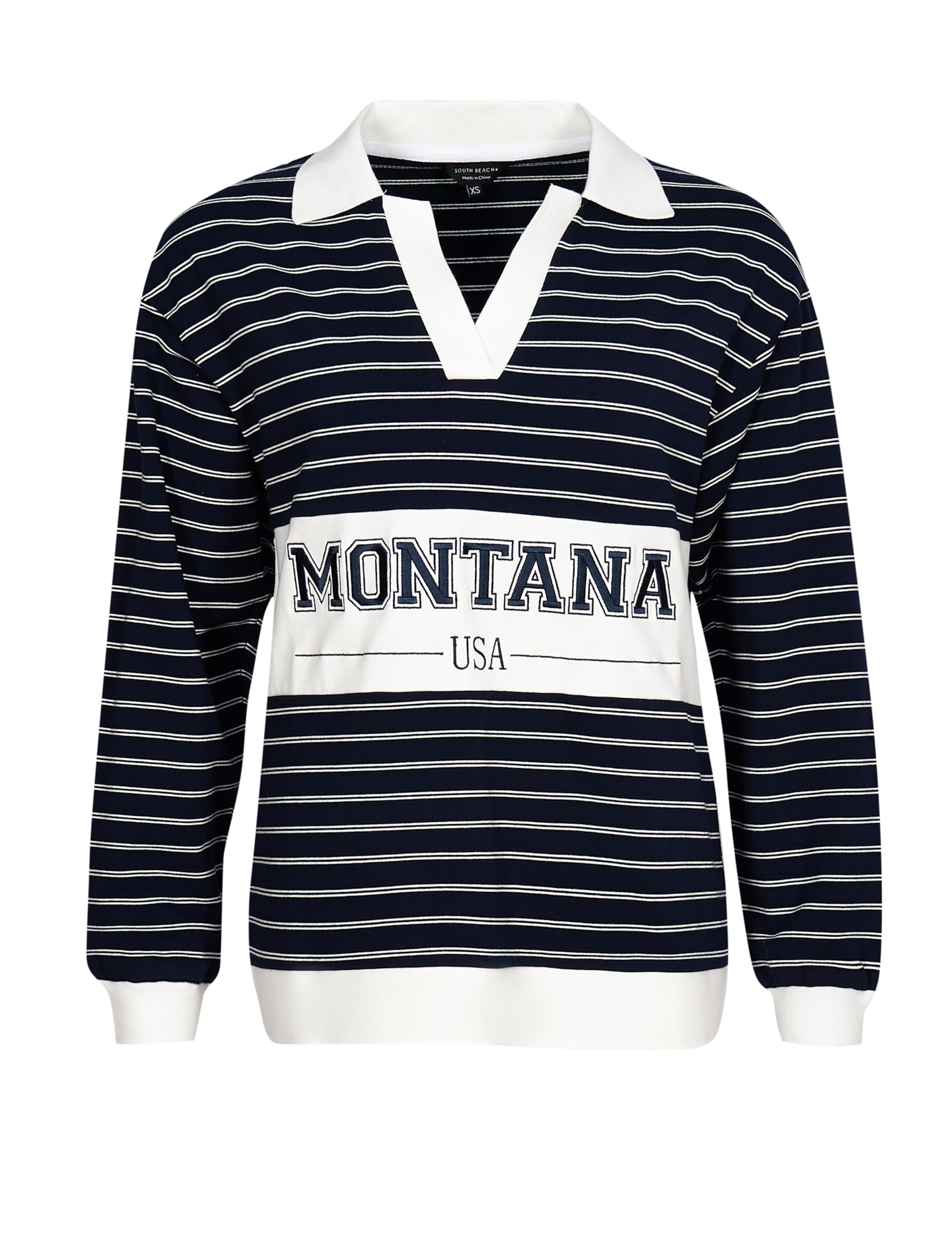South Beach Shirt ' Montana' in Blauw: voorkant