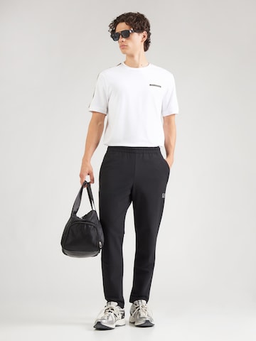 EA7 Emporio Armani Regular Urheiluhousut 'VENTUS7' värissä musta