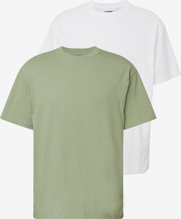 T-Shirt WEEKDAY en vert : devant