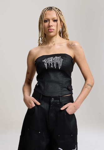 Ed Hardy - Top en negro: frente