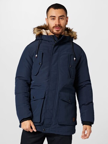 JACK & JONES Parka zimowa 'TIMO' w kolorze niebieski: przód