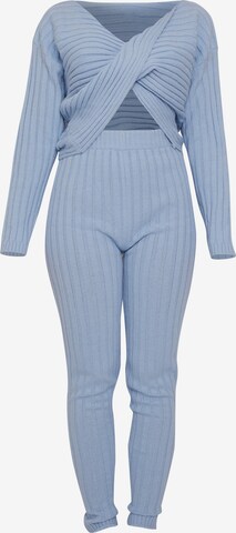 Chi Chi London Loungewear in Blue: front