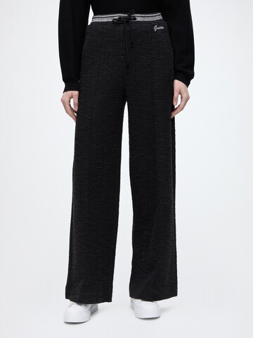 GUESS Wide leg Παντελόνι 'JOLE' σε μαύρο: μπροστά