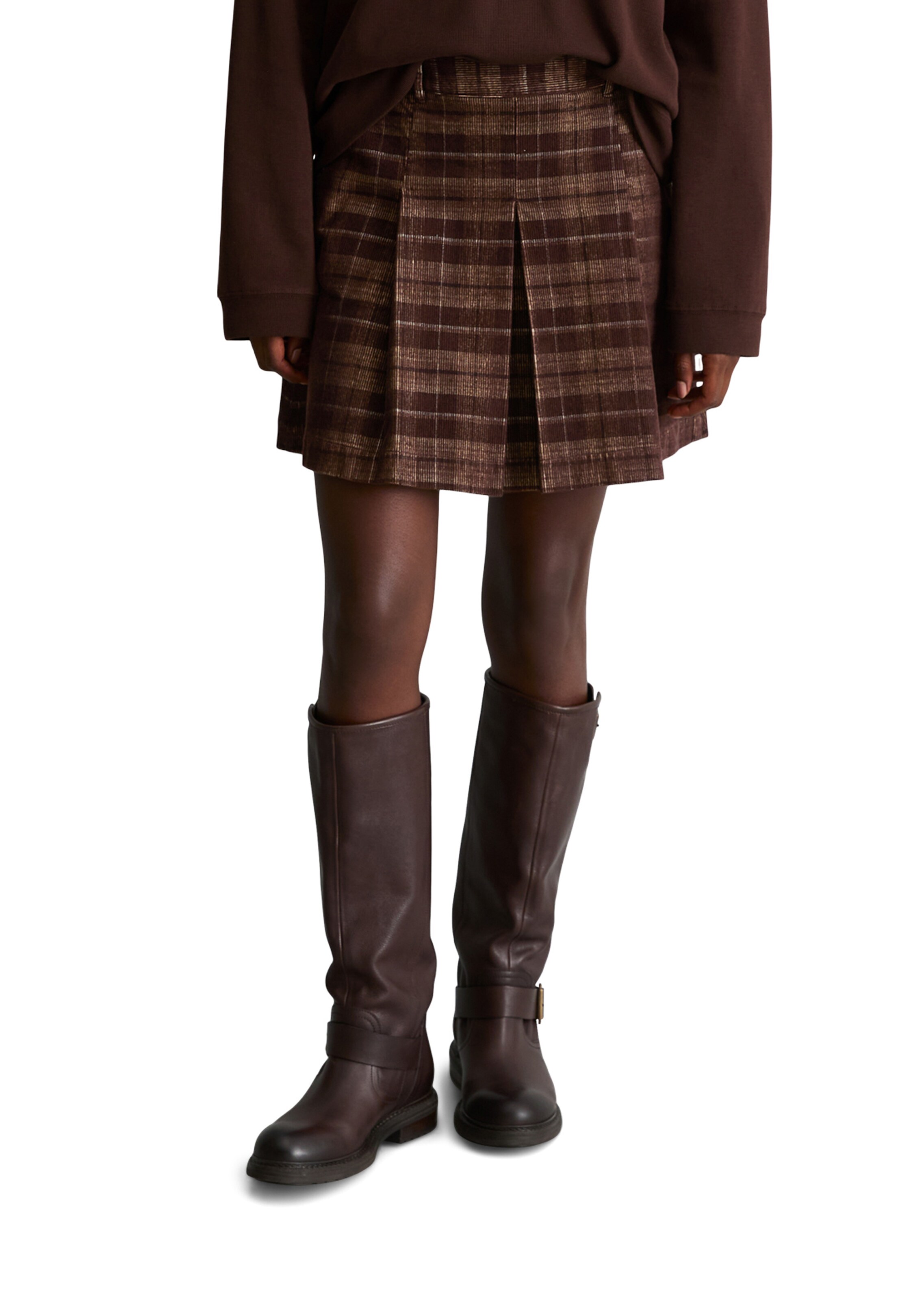 Marc O'Polo DENIM Skirt in Brown: front