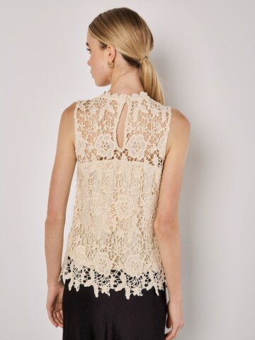 Apricot Guipure Lace Top ' ' in Beige