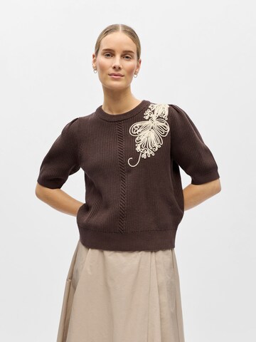 OBJECT Trui 'OBJStar' in Bruin: voorkant