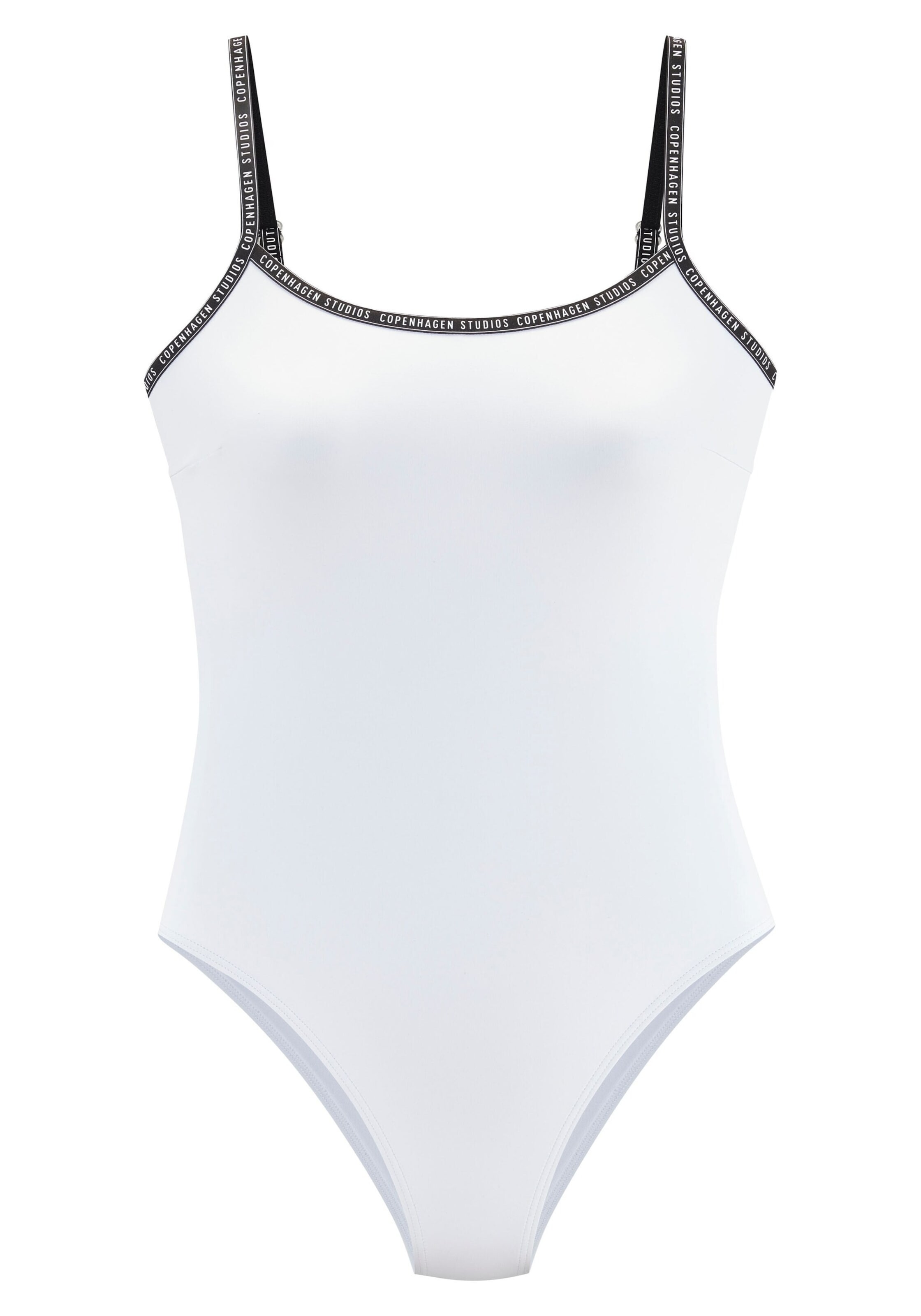 Copenhagen Studios - Soutien de tecido Fato de banho em branco: frente