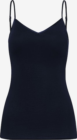 Hanro Top ' Cotton Seamless ' in Blauw: voorkant