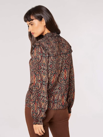 Apricot Paisley-Rüschen-Top ' ' in Braun