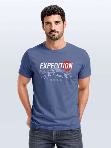 Neverless Shirt 'Expedition Northlane' in Blue: front