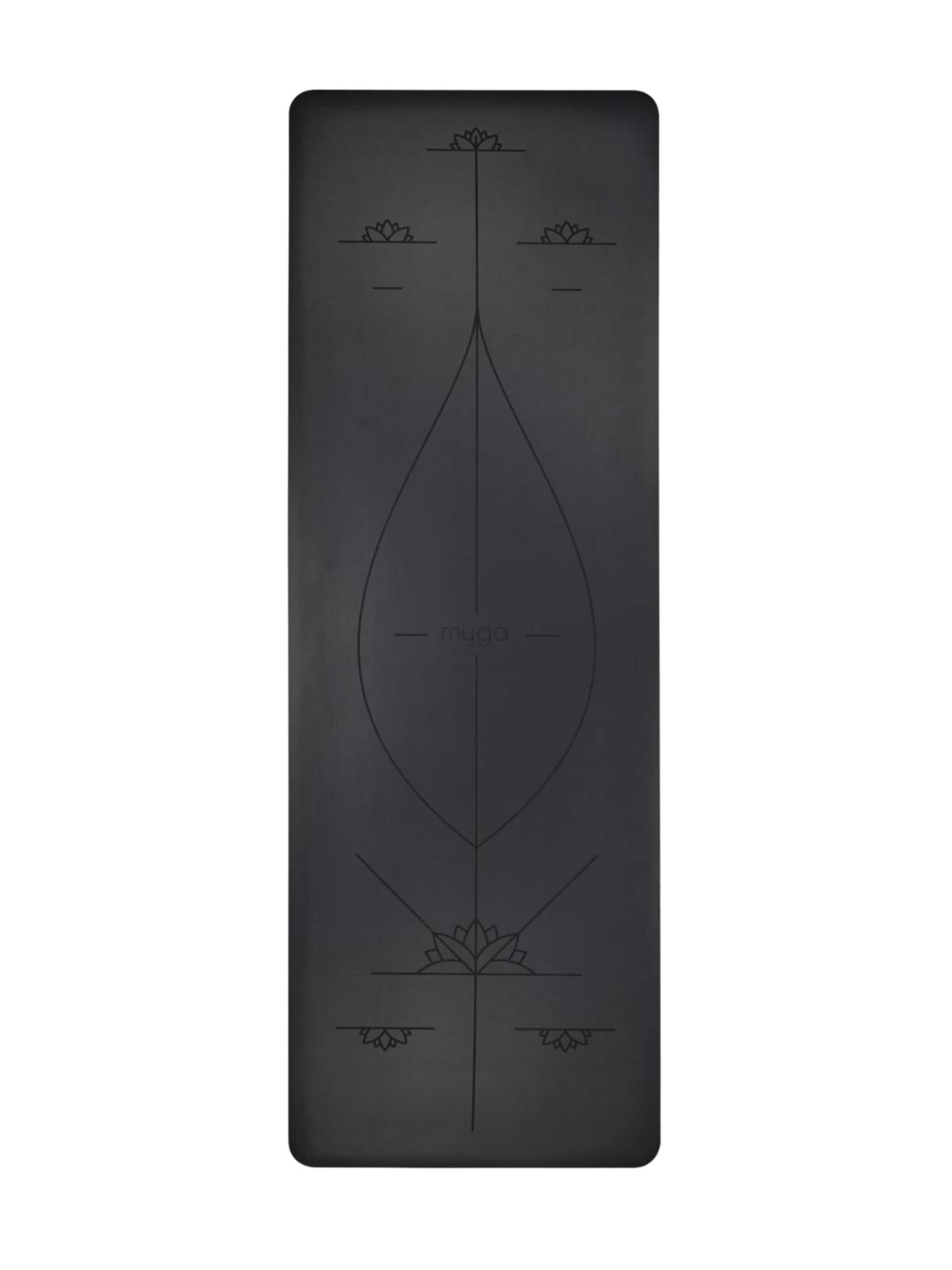 myga Mat 'Yoga Ausrichtungs-Matte' in Black: front
