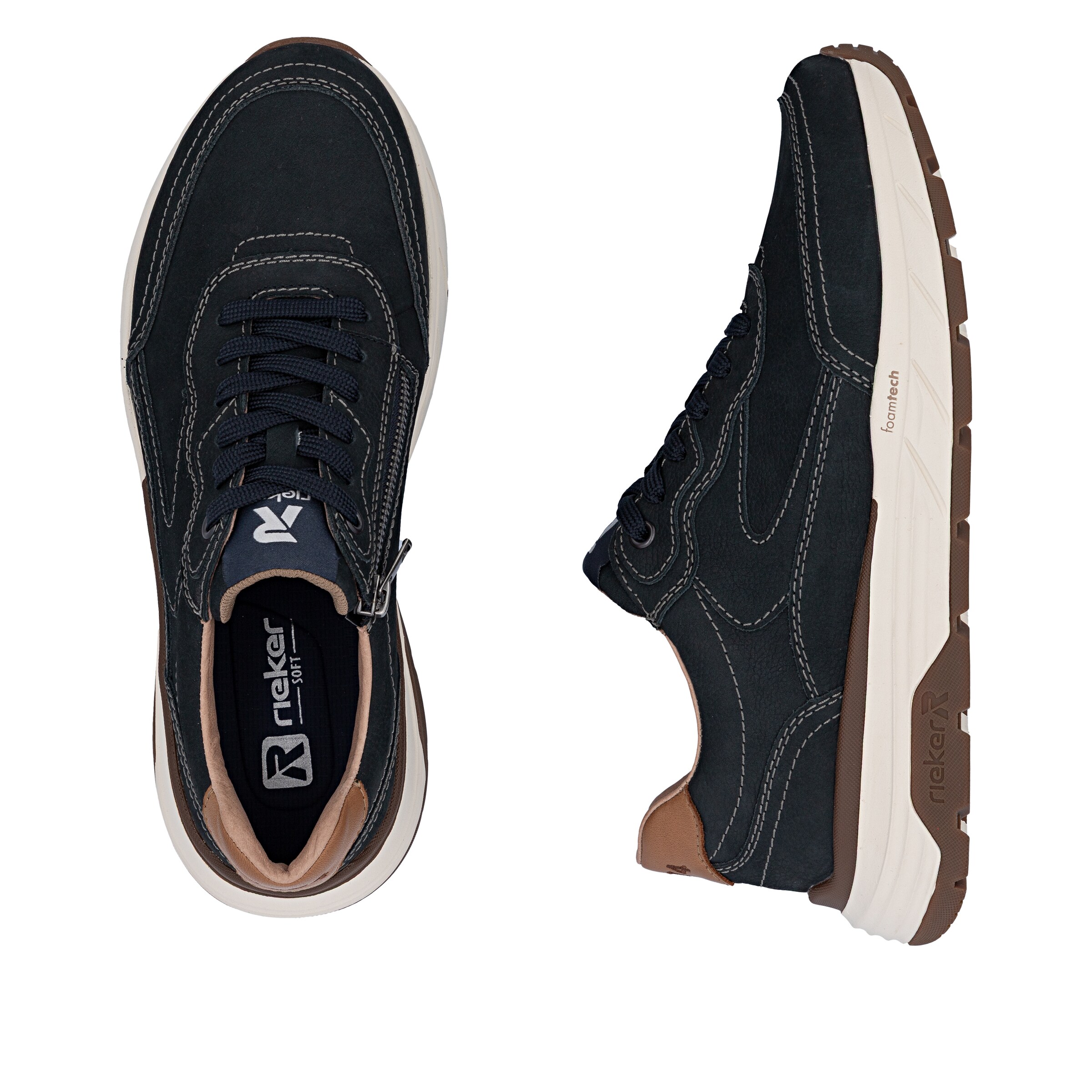 Baskets basses Rieker en bleu