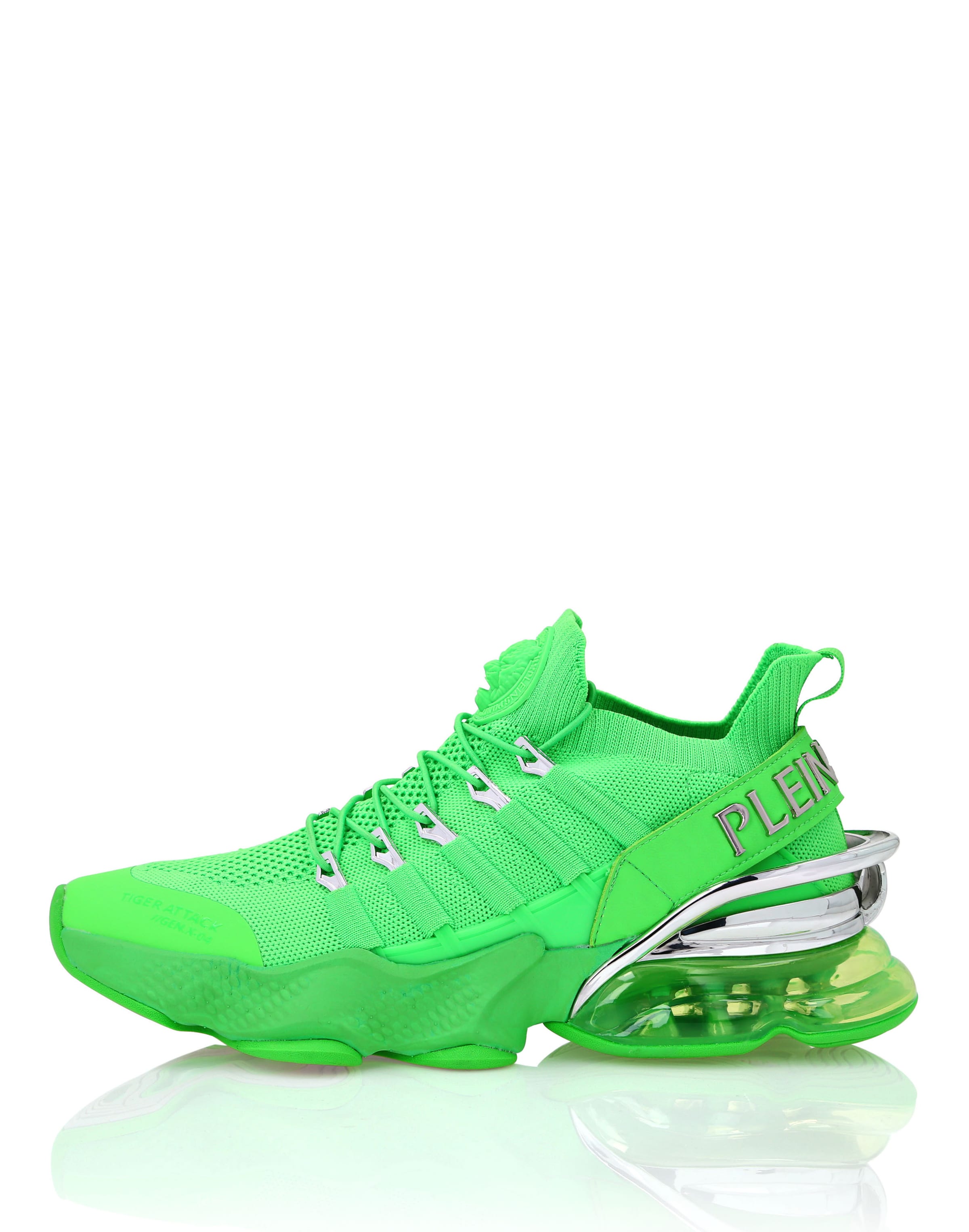 Plein Sport - Zapatillas deportivas bajas 'Tiger Attack//Gen.x.04' en verde: frente