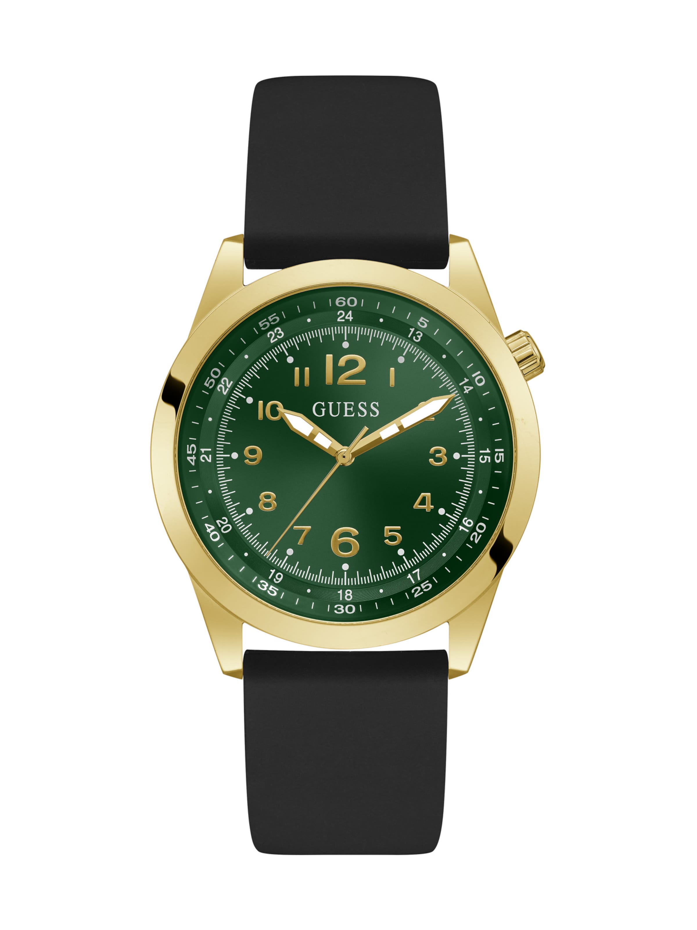 GUESS Analoog horloge 'MAX' in Groen: voorkant