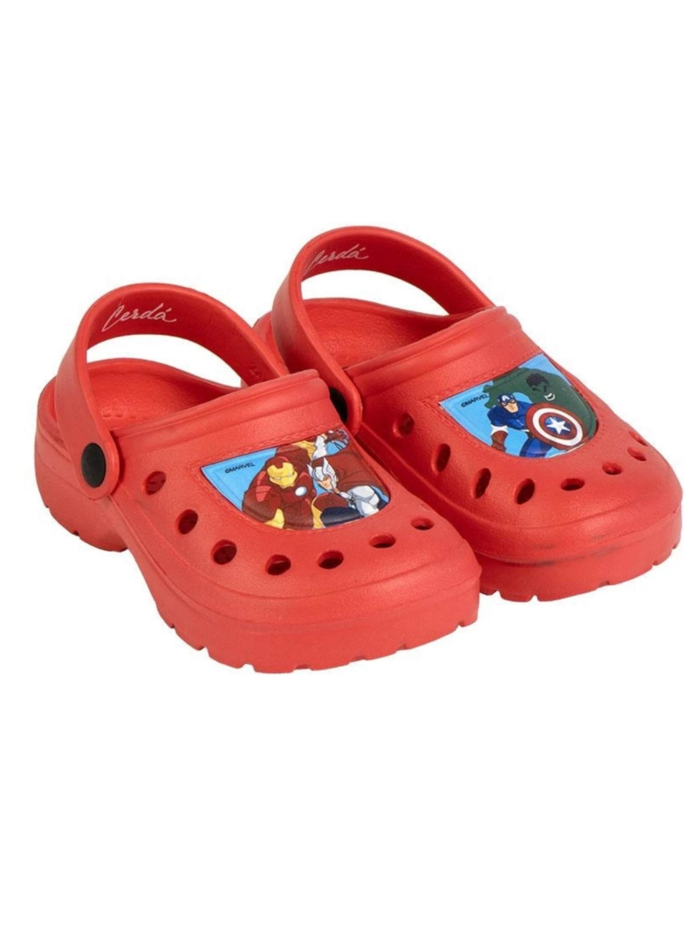 DISNEY Beach & Pool Shoes 'Avengers' in Red: front