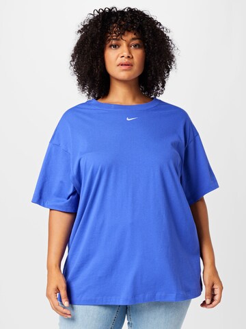 T-shirt fonctionnel Nike Sportswear en bleu : devant