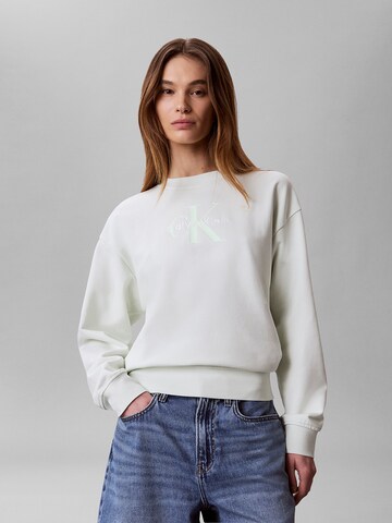 Calvin Klein Jeans Sweatshirt in White: front
