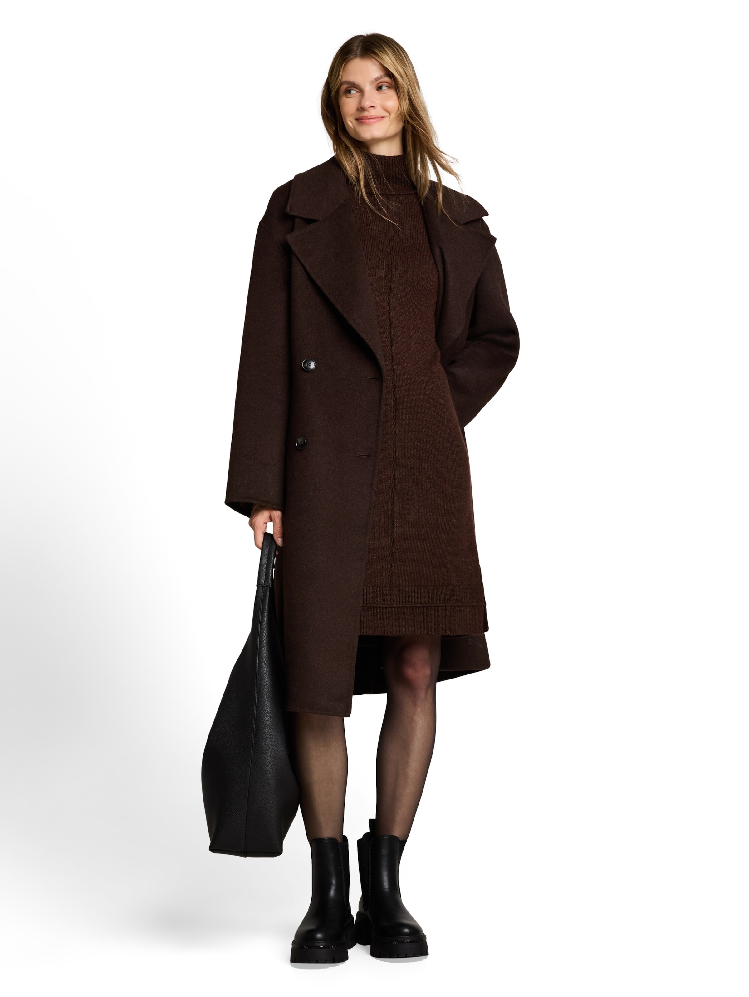 TOM TAILOR Kleid in Braun