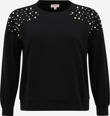 ONLY Carmakoma Sweatshirt in Black: front