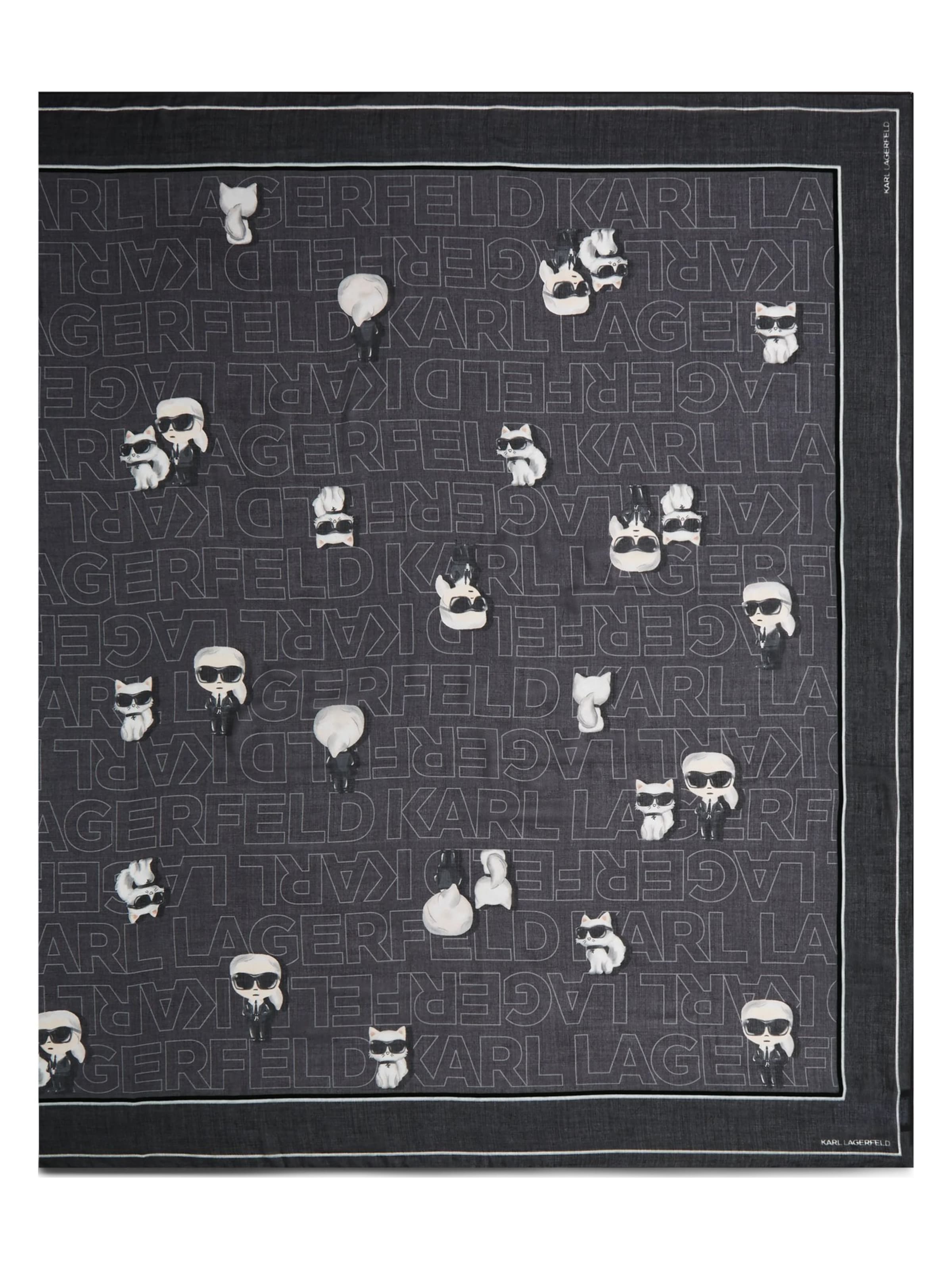 Karl Lagerfeld Šatka 'Ikon' - Čierna