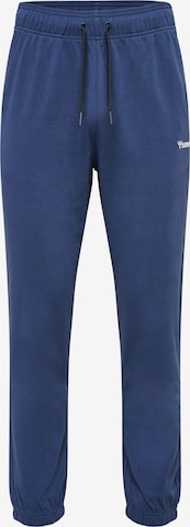 Hummel Regular Pants in Blue: front