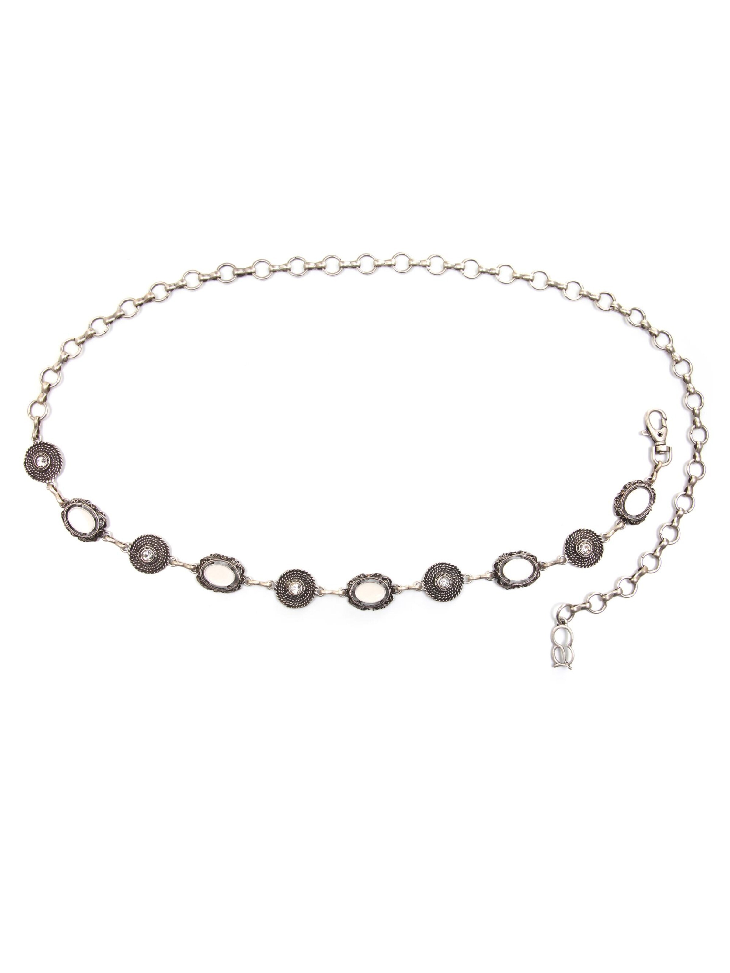 COLLEZIONE ALESSANDRO Belt 'Maaike' in Silver: front