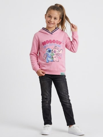DISNEY Trui 'Stitch Hoodie Meisjes – Roze – Lange Mouwen – Disney Sweater' in Roze