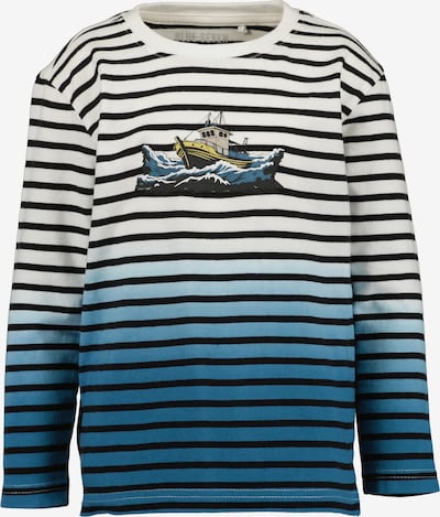 Marškinėliai iš BLUE SEVEN, spalva – gencijono spalva / sodri mėlyna („karališka“) / juoda / balkšva, Prekių apžvalga