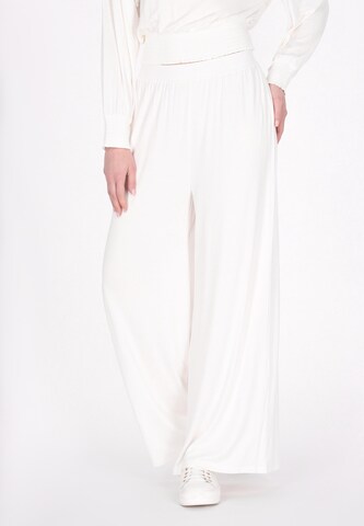 DreiMaster Maritim - Pierna ancha Pantalón 'Comfortable' en blanco: frente