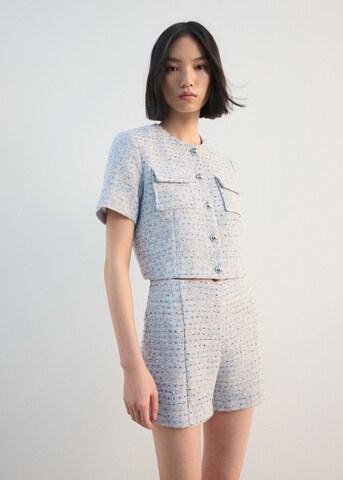 MANGO Regular Pants 'Tiffany' in Blue