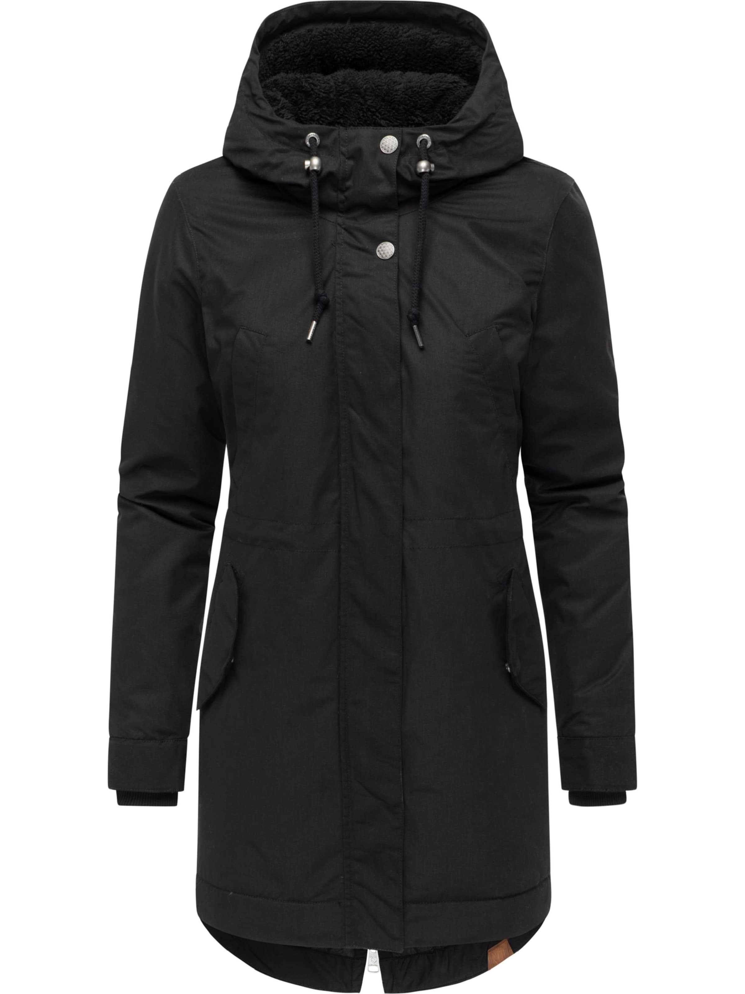 Ragwear Χειμερινό παλτό 'Cannas' σε μαύρο: μπροστά