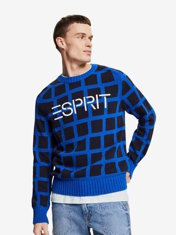 ESPRIT Trui in Blauw: voorkant