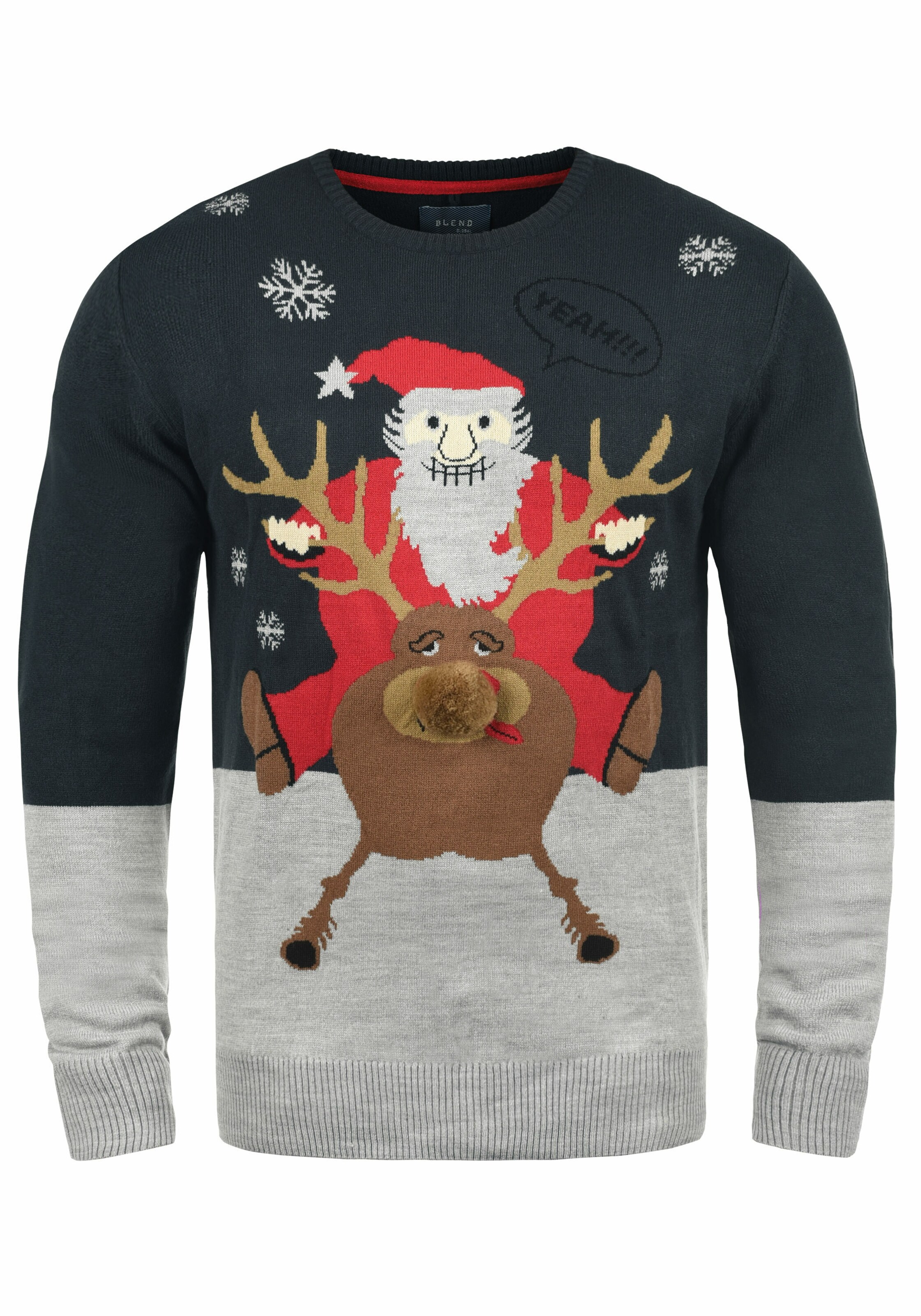 BLEND Trui 'Rudolph' in Gemengde kleuren: voorkant