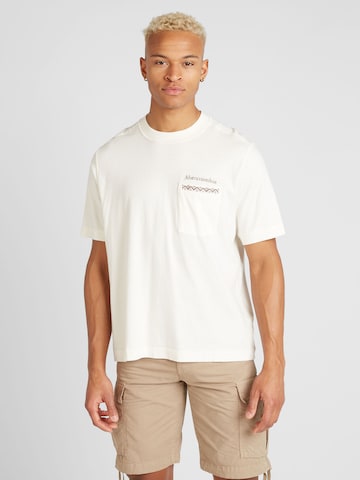 Abercrombie & Fitch Koszulka w kolorze biały