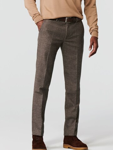 Regular Pantalon chino MEYER en marron : devant