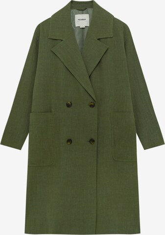 Pull&Bear Between-Seasons Coat in Green: front