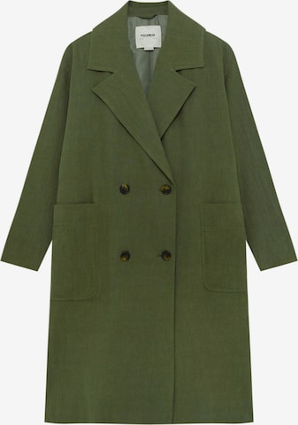 Manteau mi-saison Pull&Bear en vert : devant