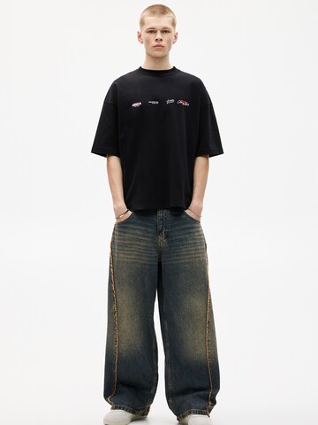 Pull&Bear T-Shirt 'STWD' in Schwarz