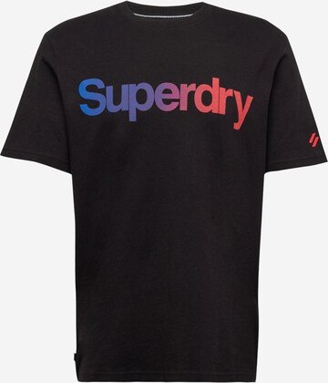 Tricou de la Superdry pe negru: față