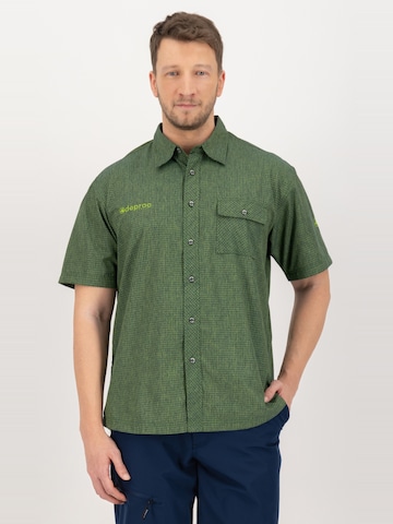 Chemise 'Outdoorhemd Copper Herren Kurzarmhemd kariert große Größen' deproc en vert : devant