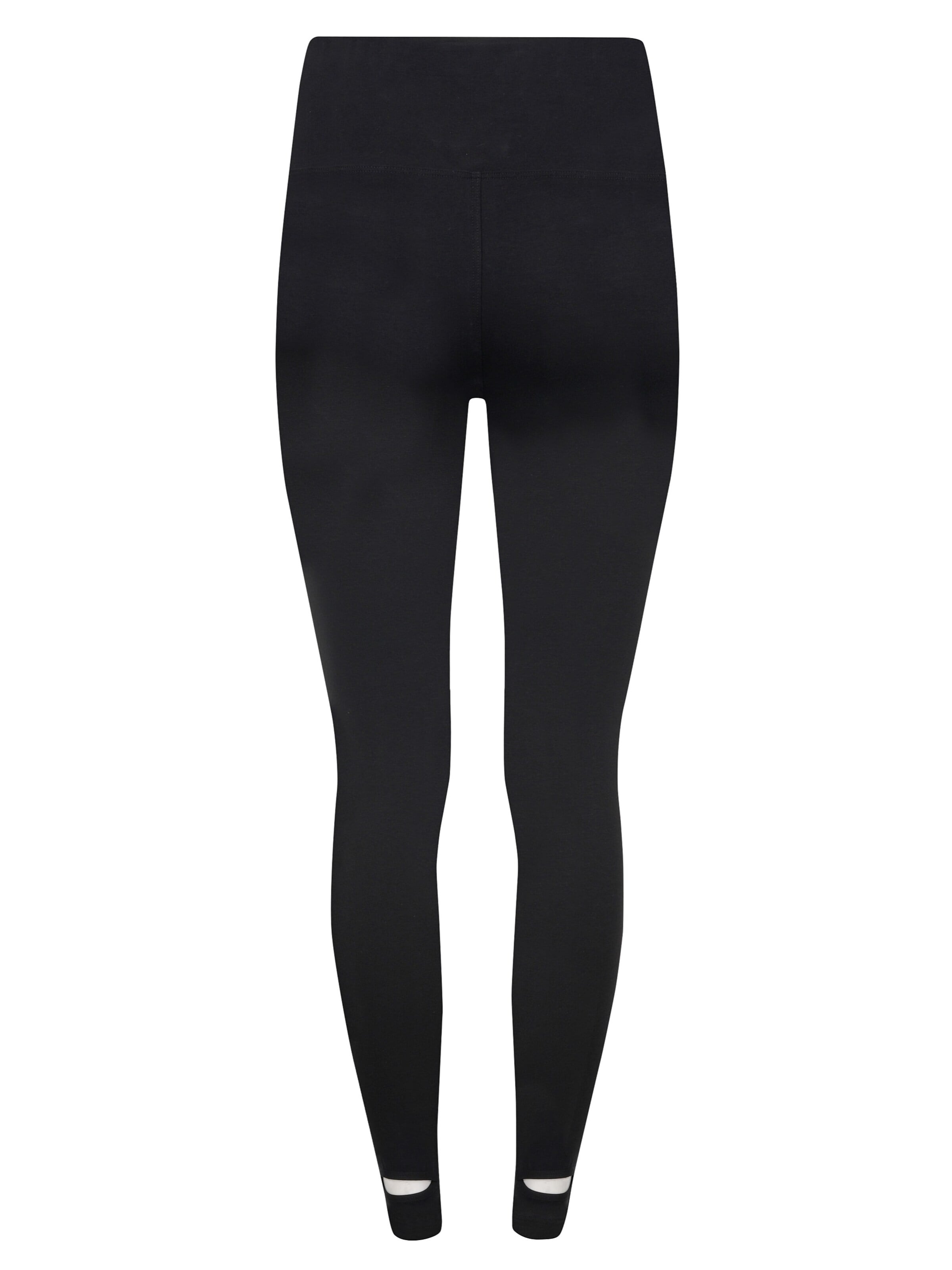 Evoni Slimfit Leggings 'aus Baumwolle mit Steg'‌‌ in Schwarz