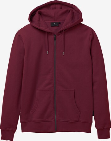 recolution Zip-Up Hoodie 'Birch' in Red: front