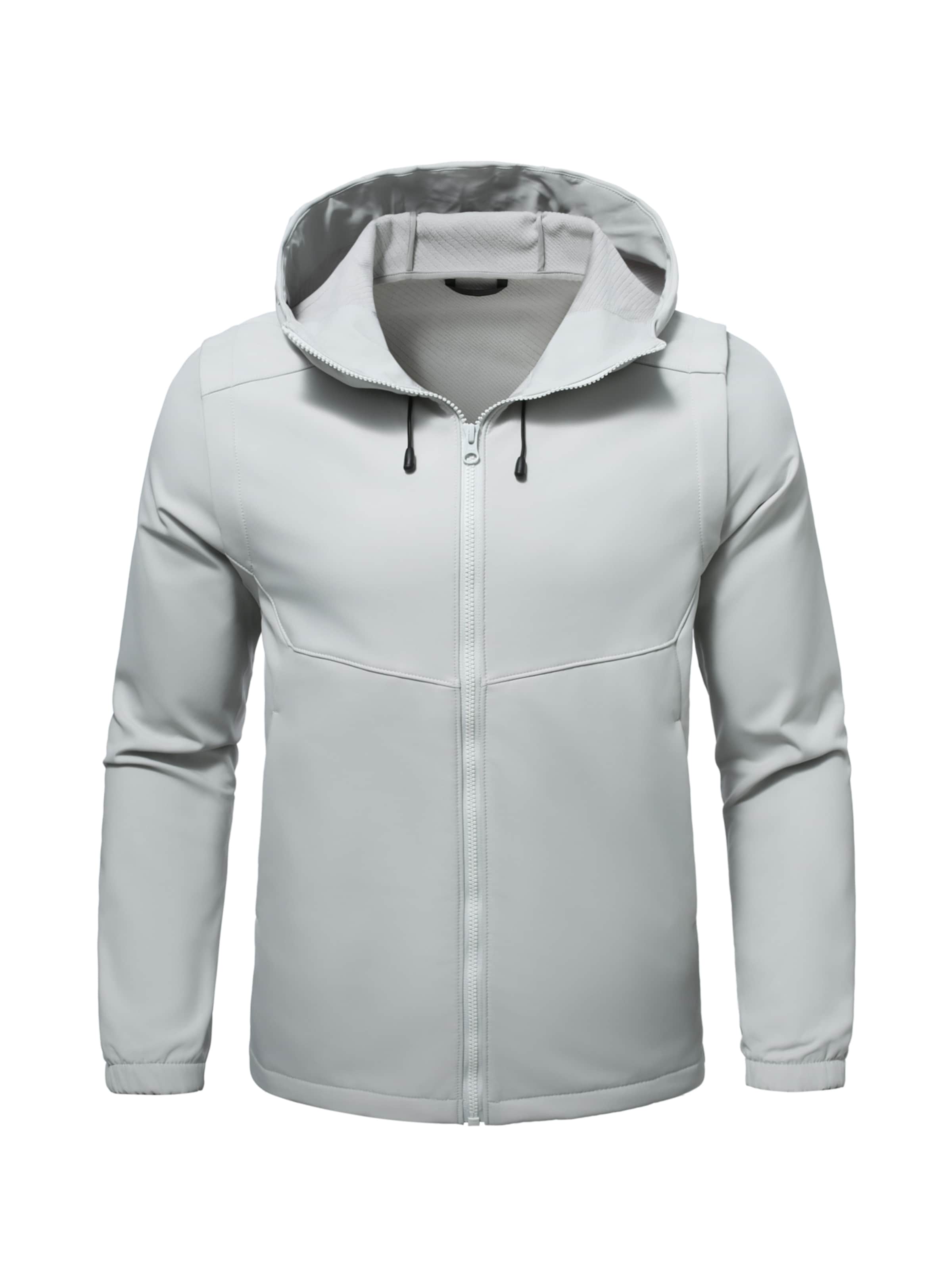 YOUTHUP Winterjacke 'ABNEHMBAR'‌‌‌‌‌‌‌‌ in Grau: Vorderseite